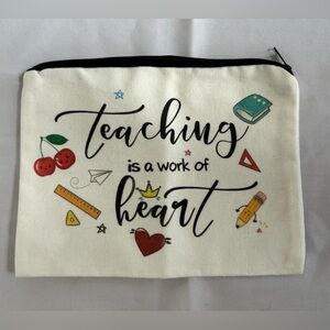 Teaching/Teacher Bag in Cream Canvas OS